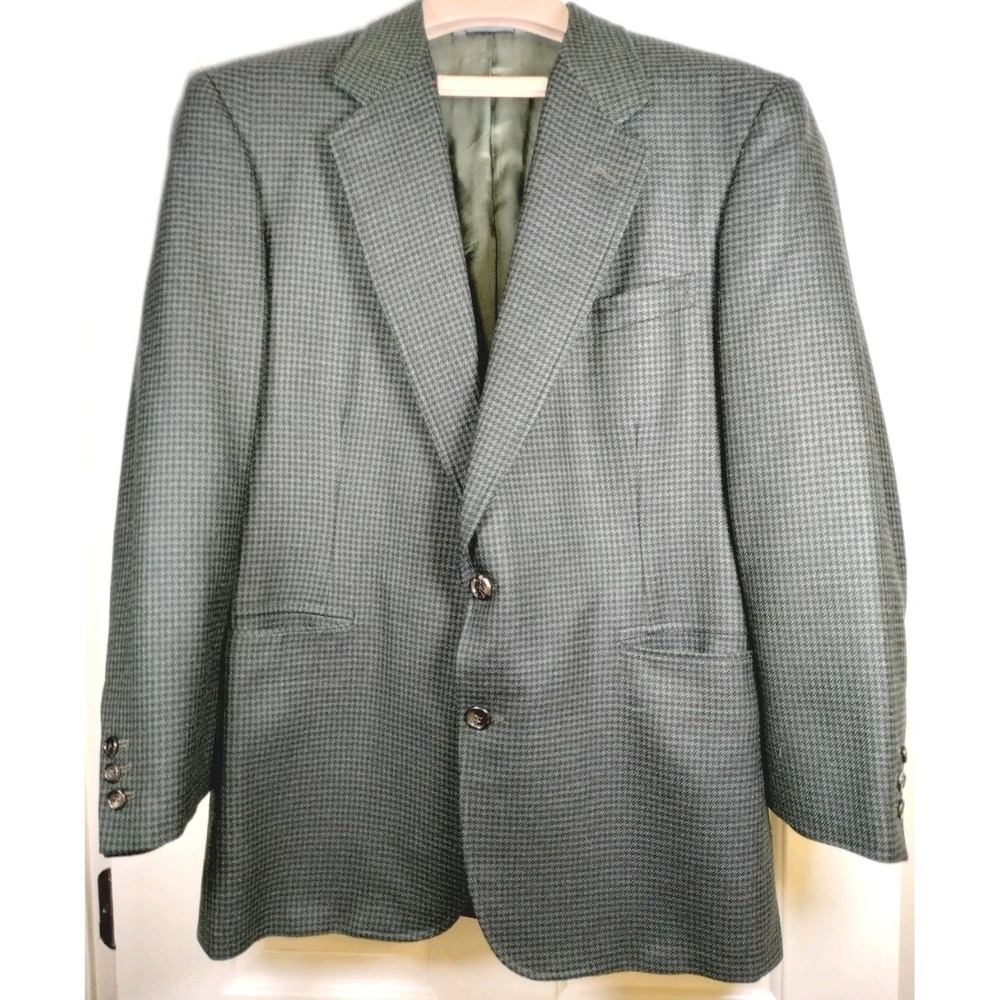 Vintage Brooks Brothers Wool Houndstooth Blazer Mens 42R USA